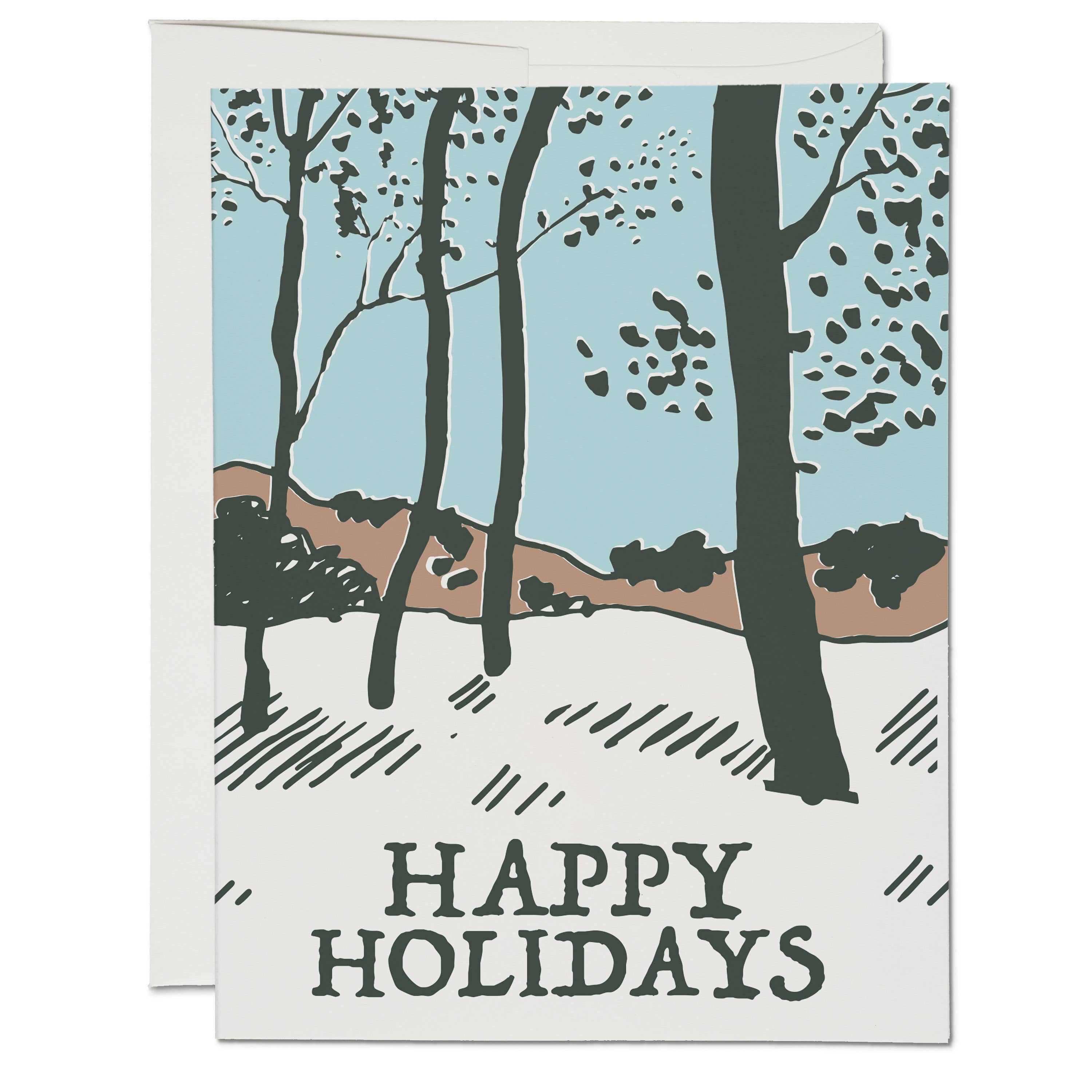 Snowy Forest holiday greeting card