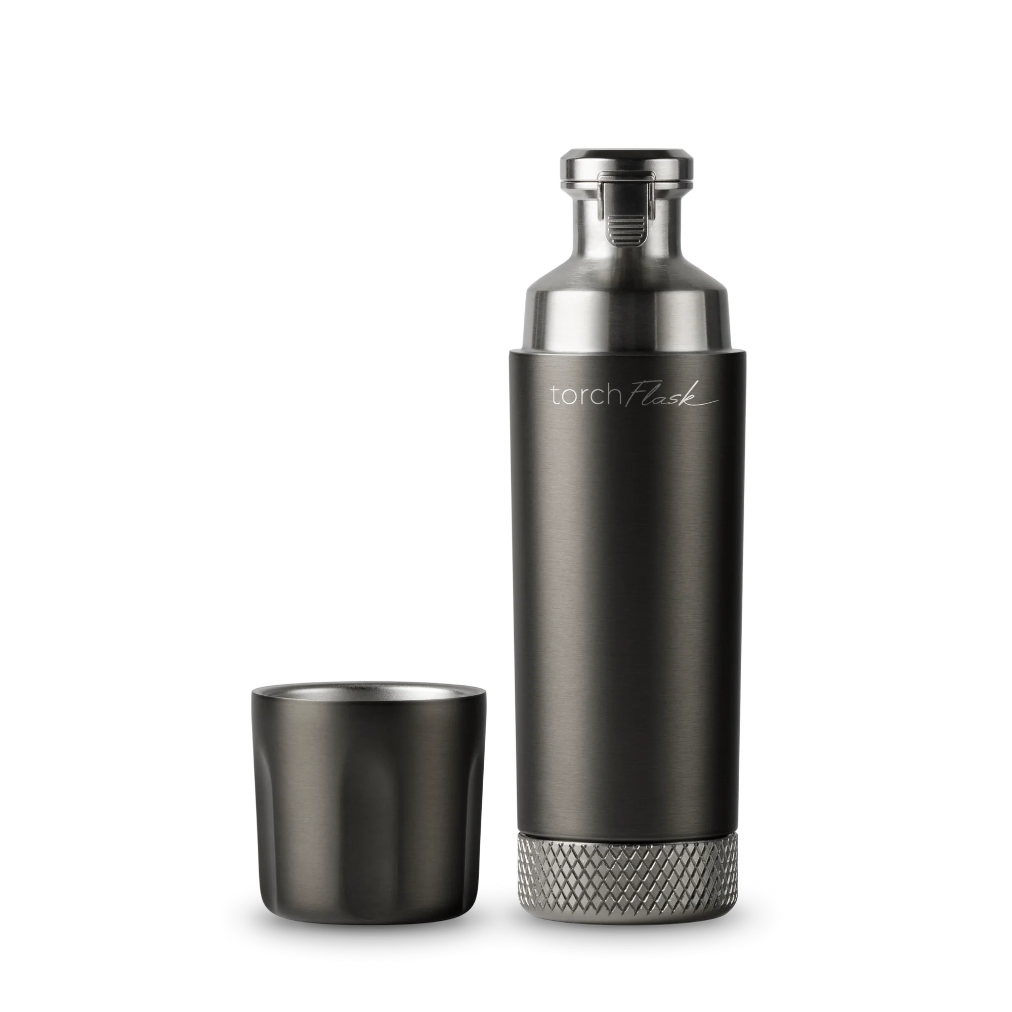 High Camp Torch Flask Gunmetal 9oz - New Flip Lid Technology