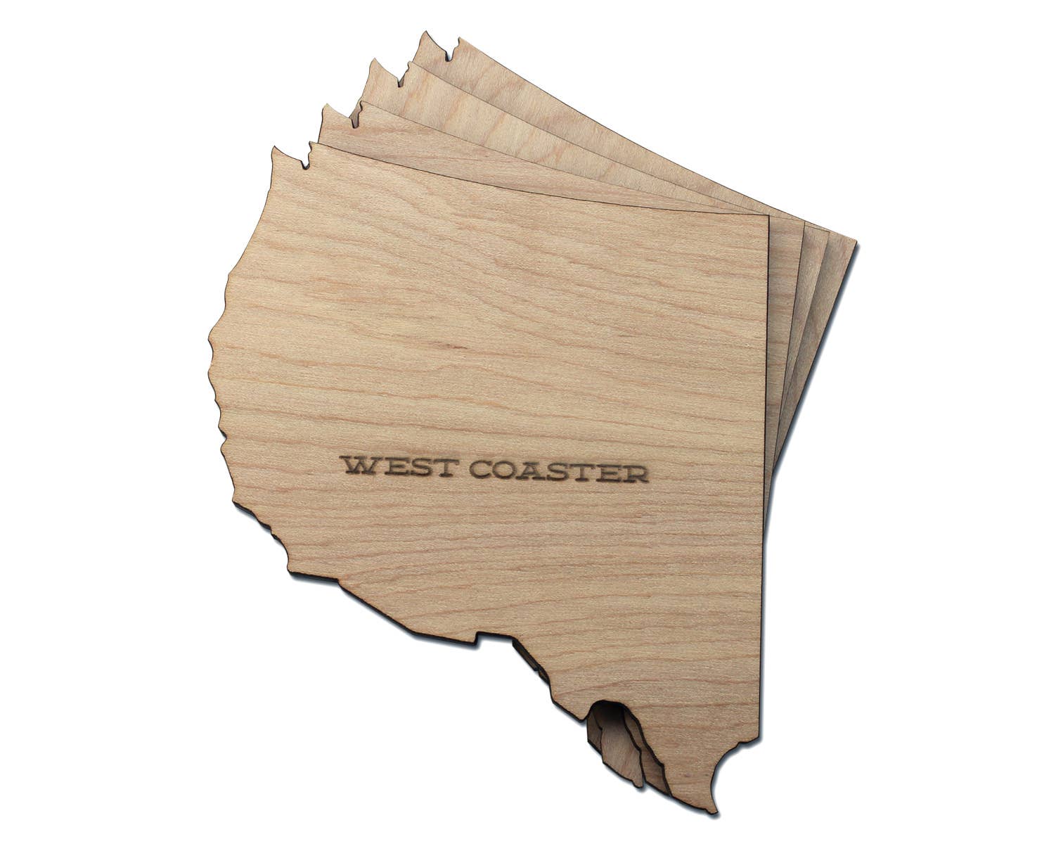 East & West Wood Coaster- East Coast and West Coast