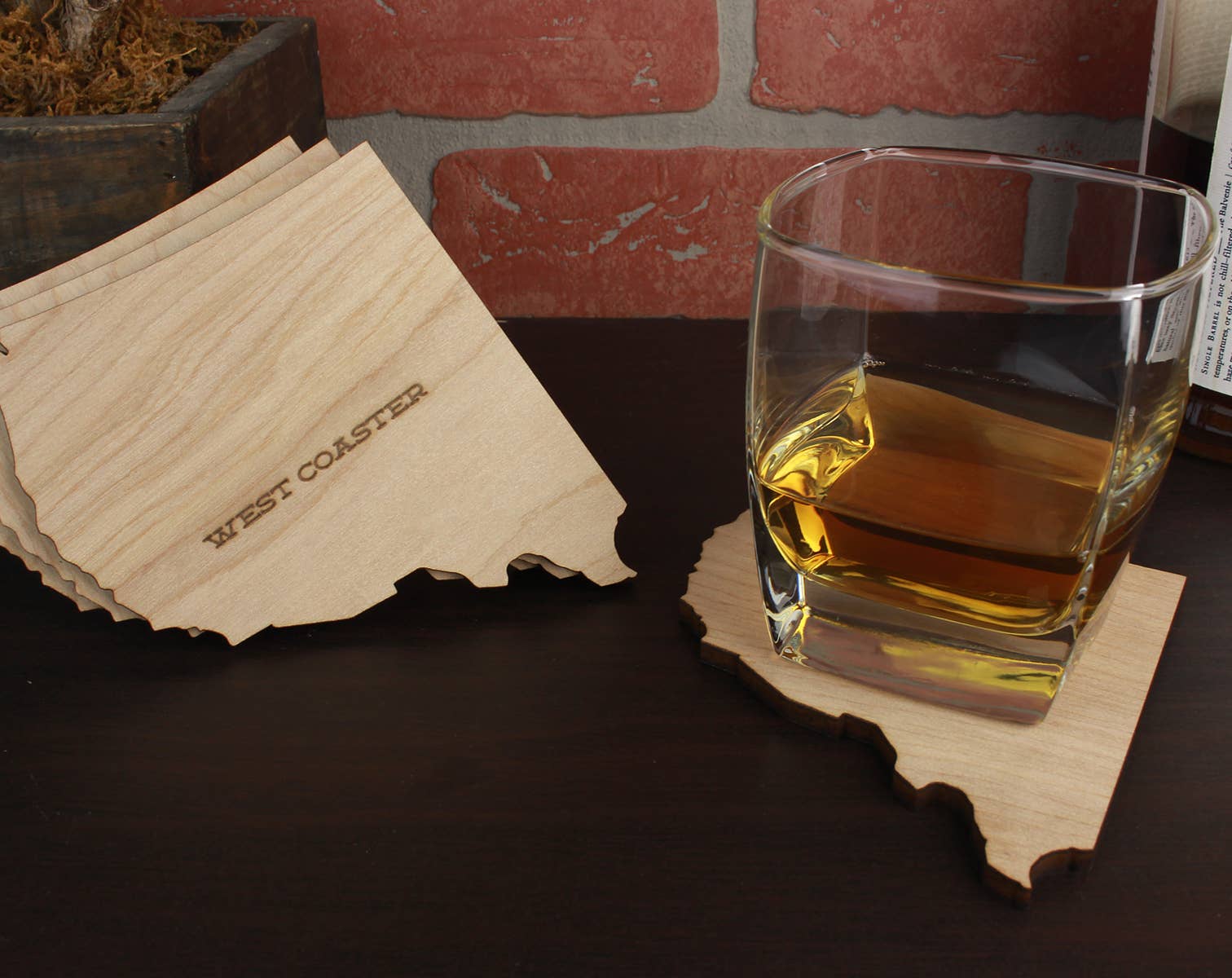 East & West Wood Coaster- East Coast and West Coast