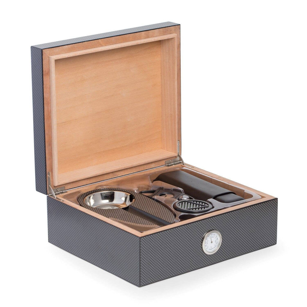 "Carbon Fiber" Humidor Set