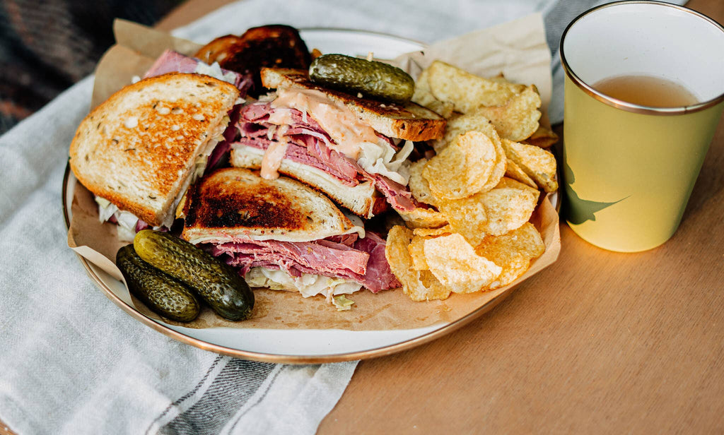 Enamel 2-Tone Deep Plate Set