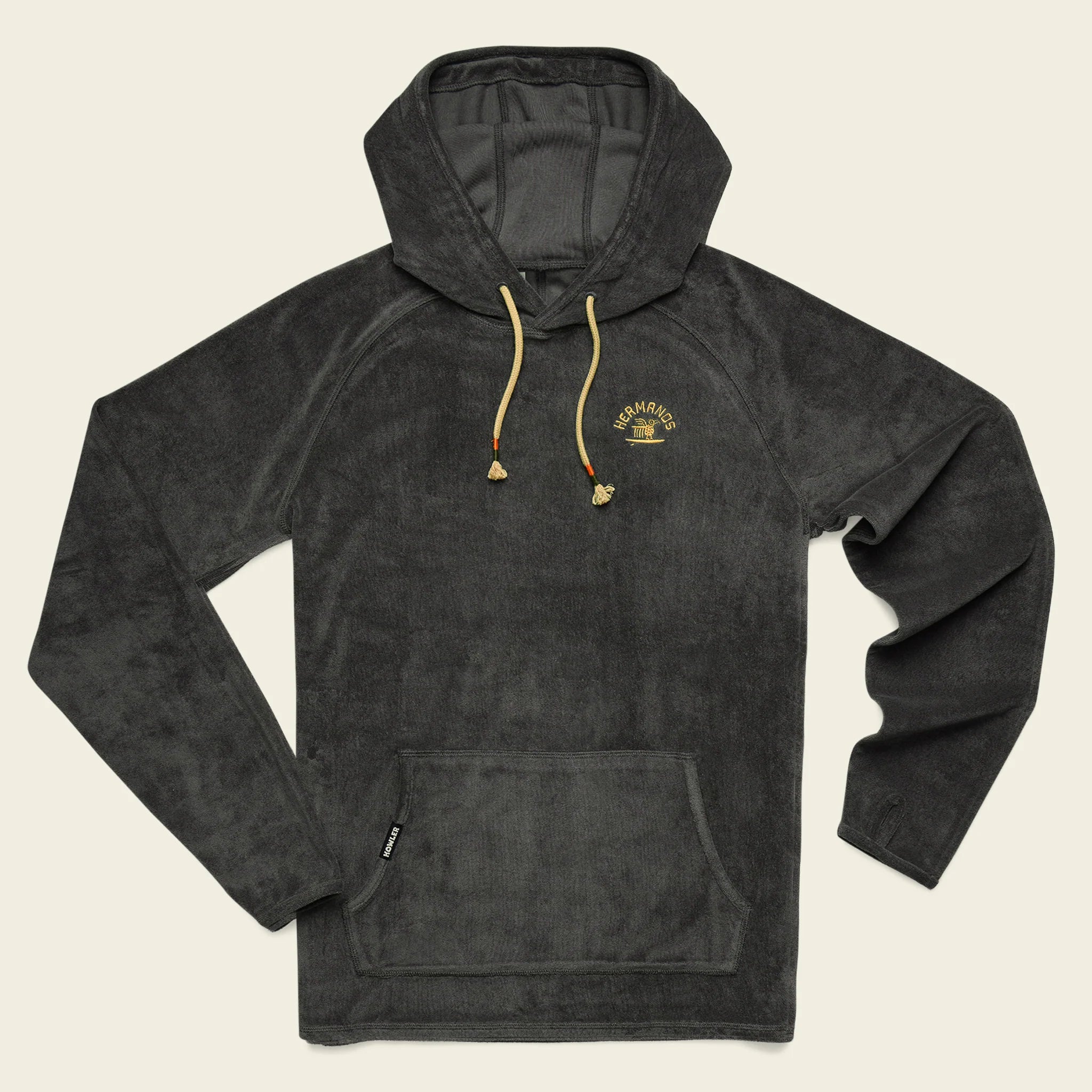 Terrycloth Hoodie - Surfbird - Antique Black