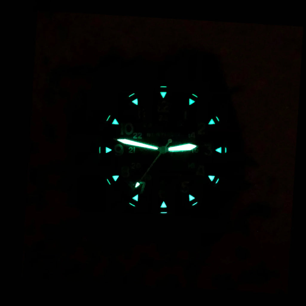 BERTUCCI A-3P SPORTSMAN - BLACK DIAL / BLACK CASE W/ CICADA ORANGE NYLON BAND