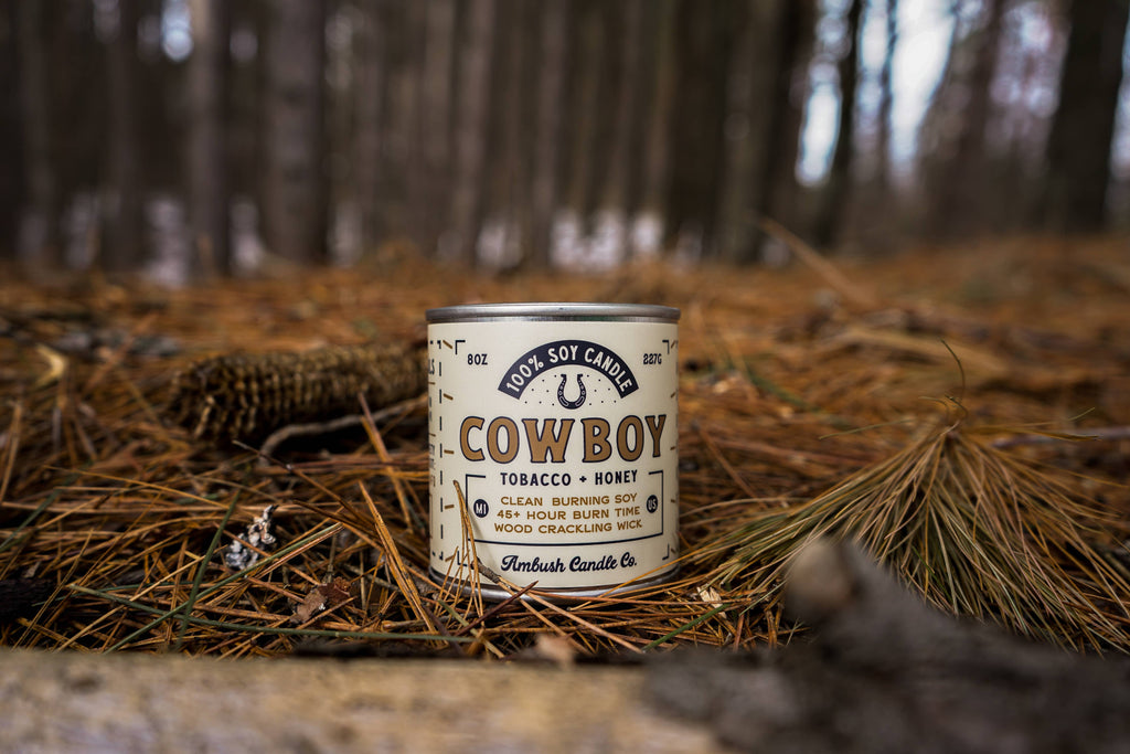 Cowboy "First Edition" | Tobacco + Honey 8oz Soy Candle