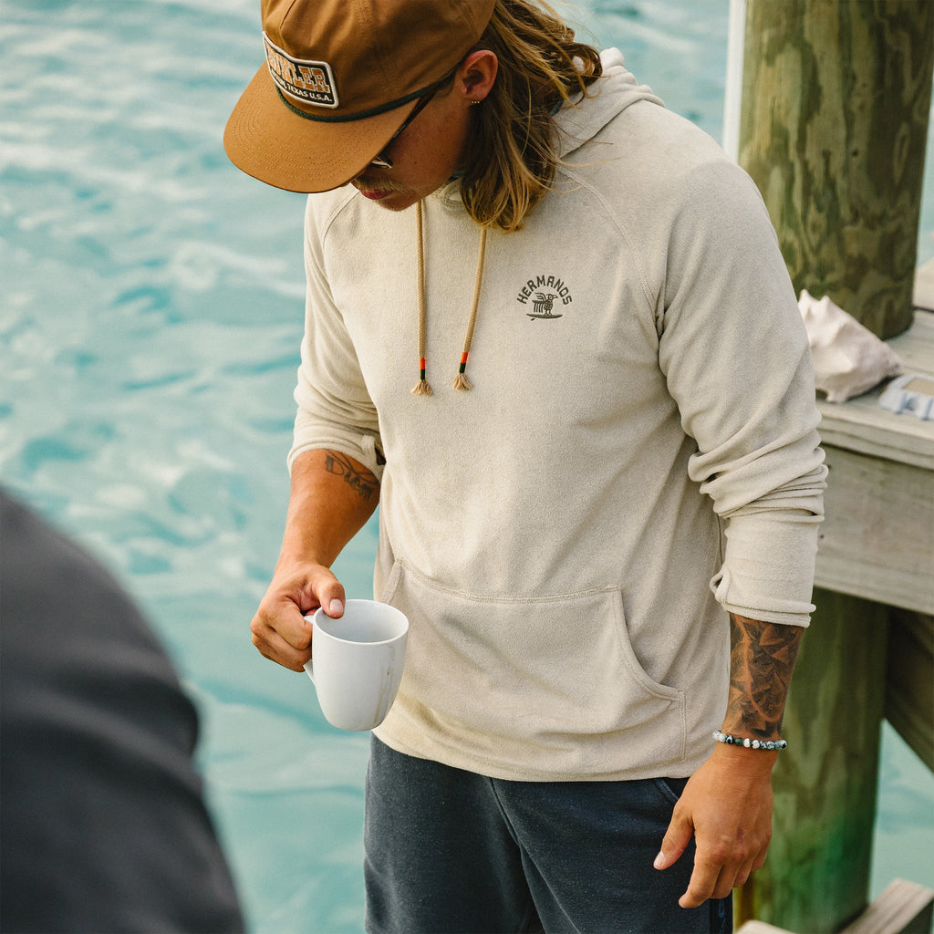 Terrycloth Hoodie - Surfbird - Sand