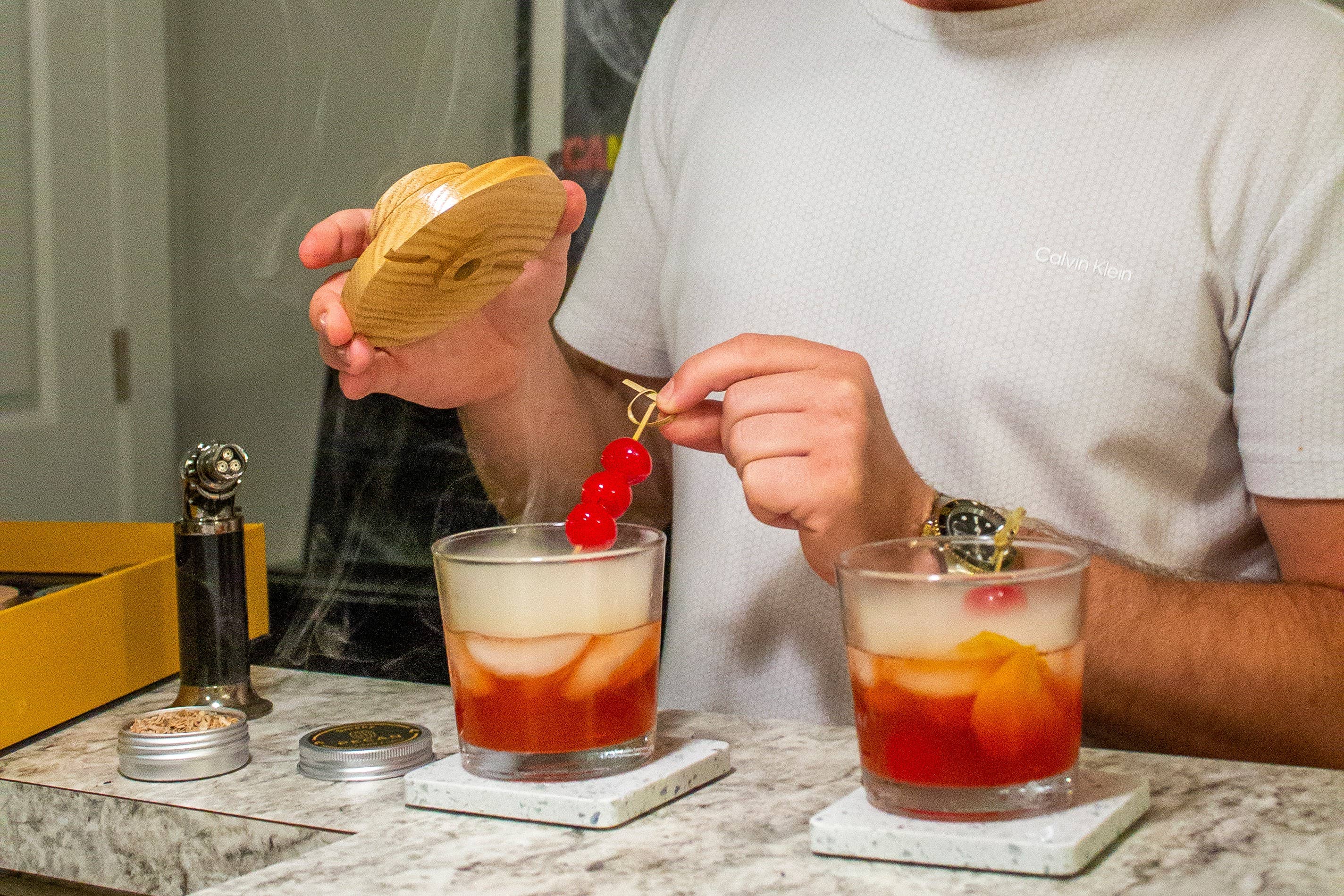 Wood Chips for Cocktail and Food Smokers, Bar gift case 4pcs