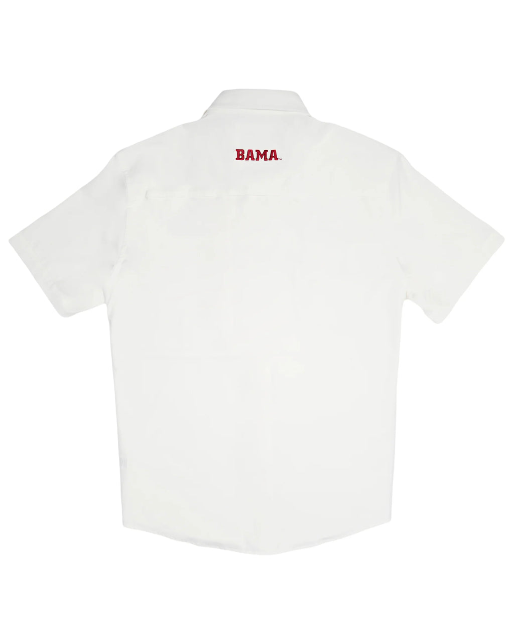 Alabama Tailgater Pearl Snap Button Down Short Sleeve Shirt in White