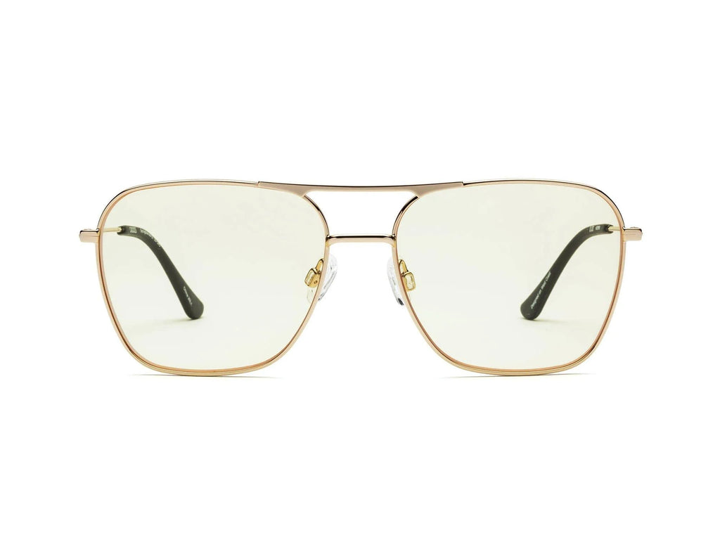 Caddis Hooper Reading Glasses Polished Gold Yellow