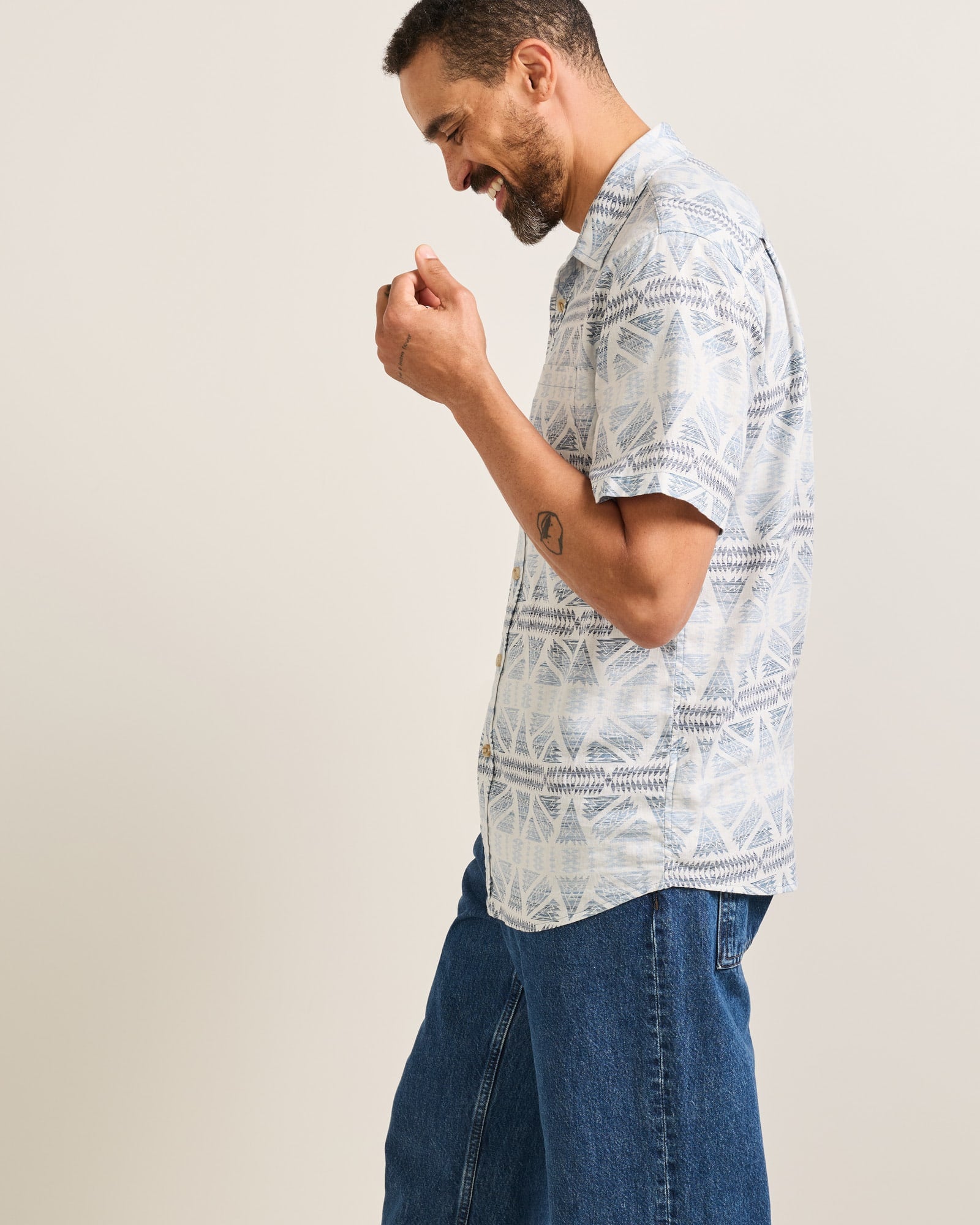 Dawson Linen Shirt - Ponderosa Grey/Blue