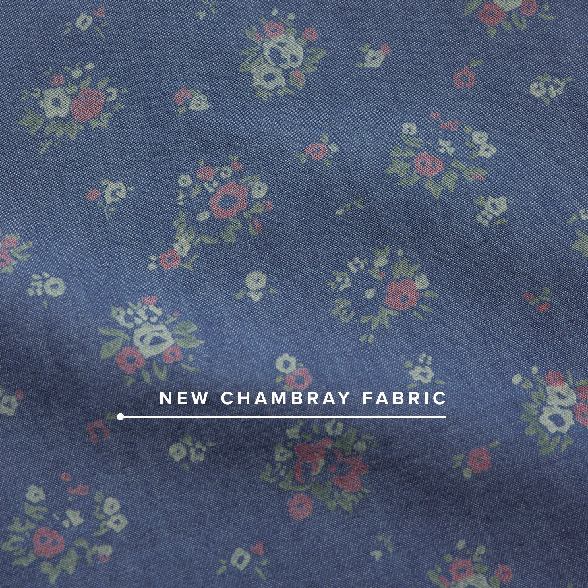 H Bar B Snapshirt : Bouquets - Washed Indigo