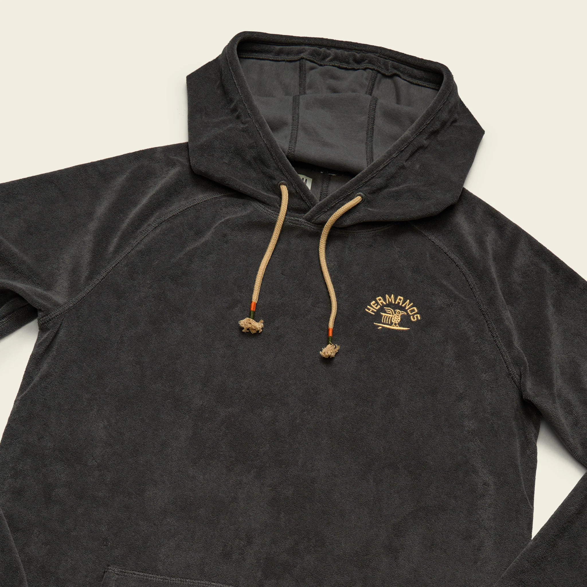 Terrycloth Hoodie - Surfbird - Antique Black