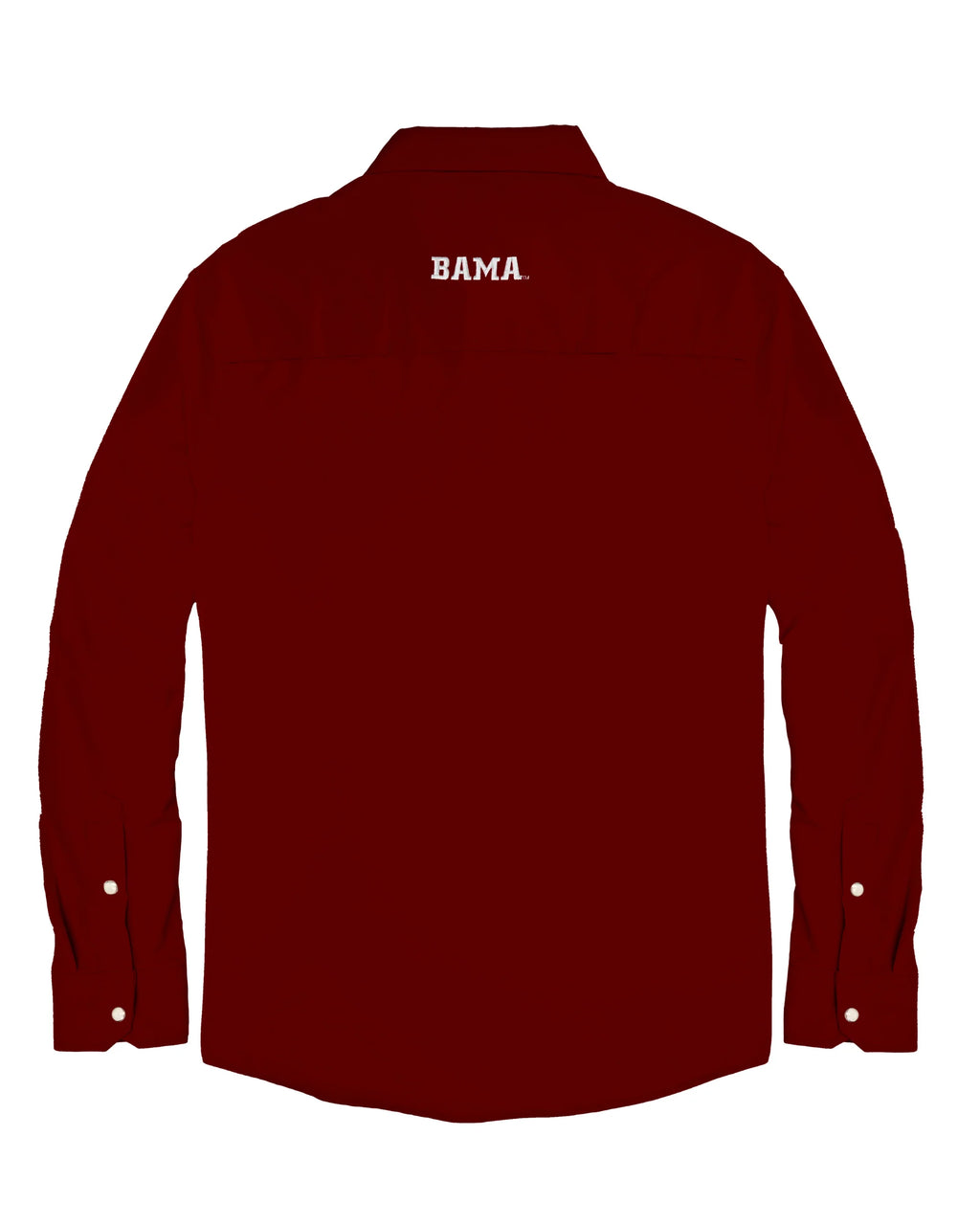 Alabama Tailgater Pearl Snap Button Down Long Sleeve Shirt in Red