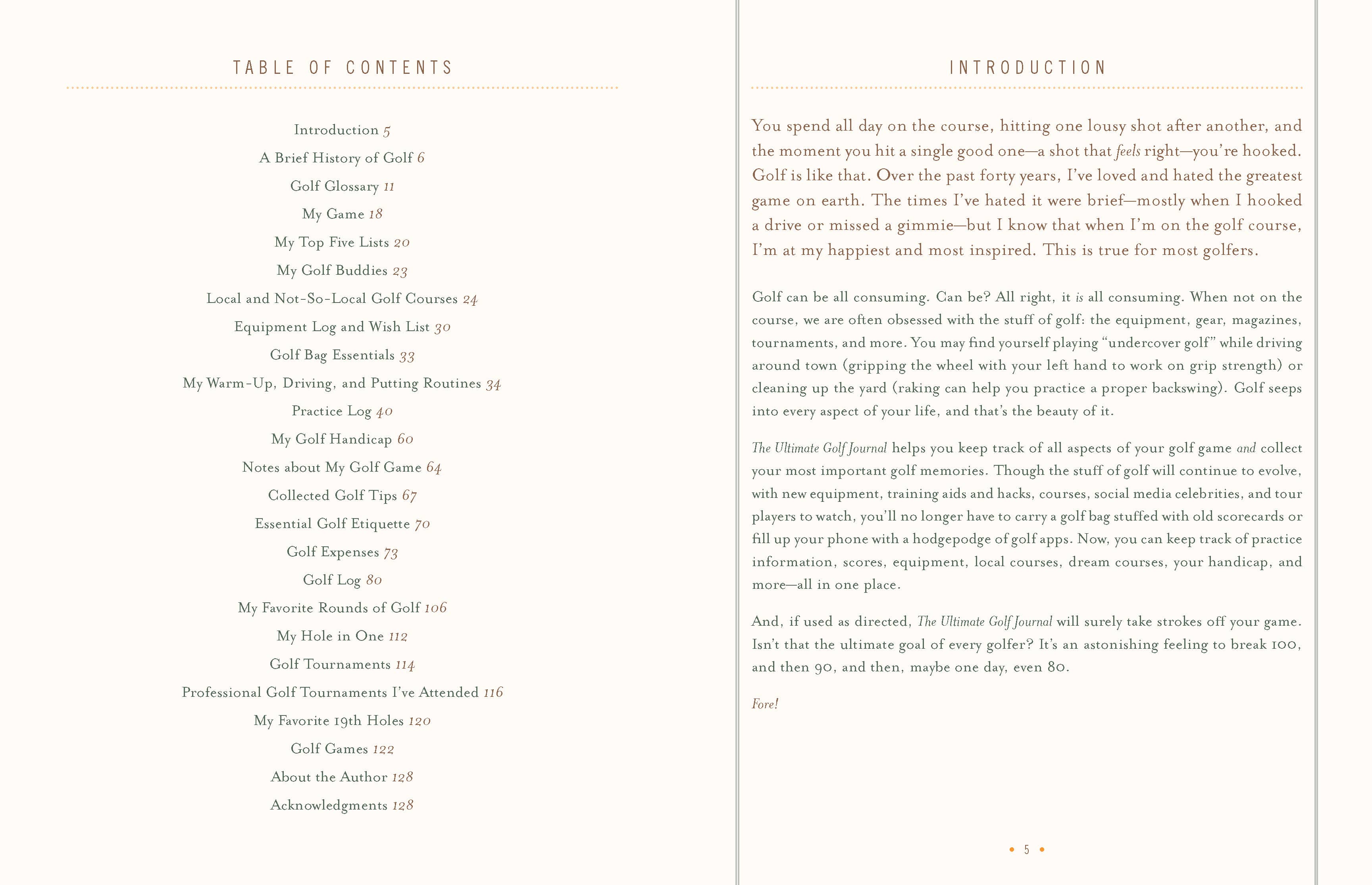 Ultimate Golf Journal