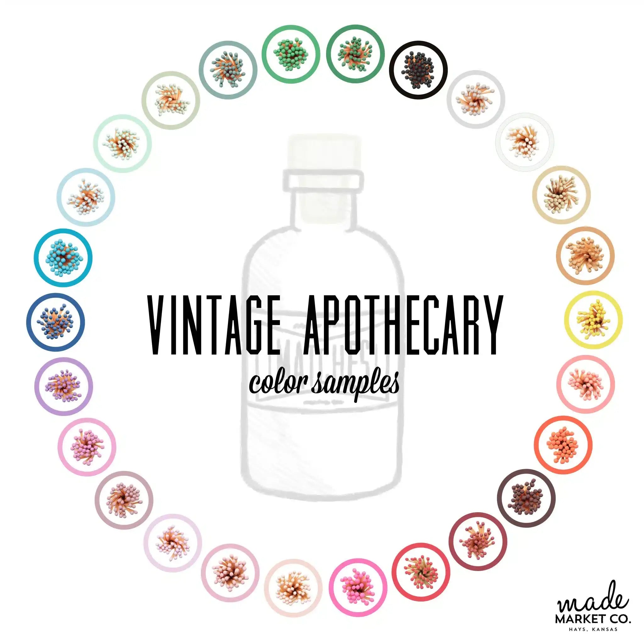 Vintage Apothecary Red Matches