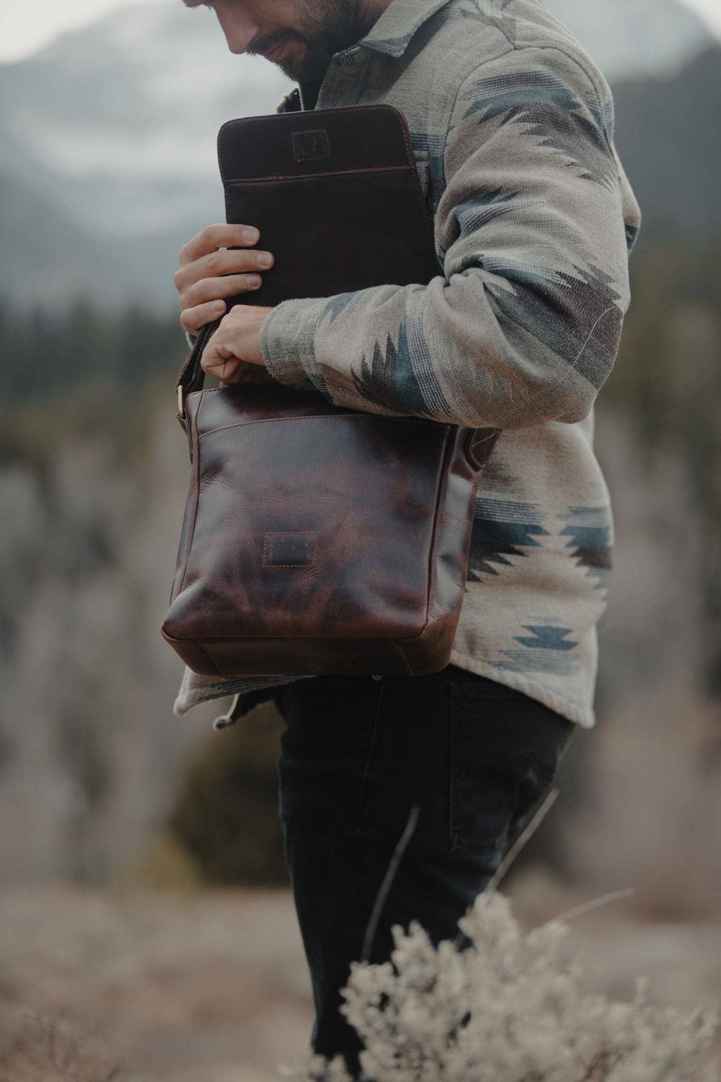 Cordova Buffalo Leather Messenger Bag