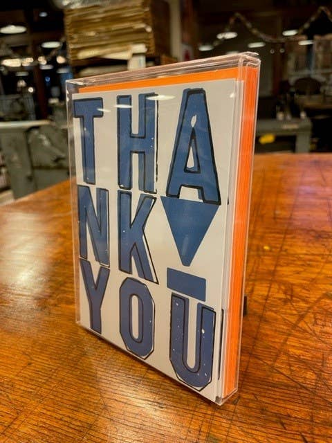 Thank You Outline Boxed Cards - Pack of 8 Cards