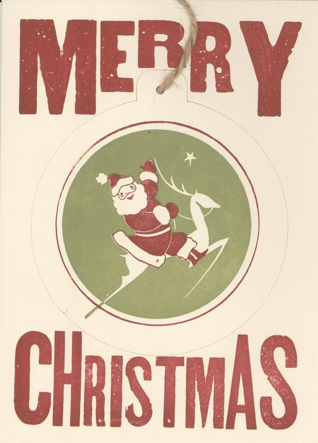 Santa Ornament Die Cut Card