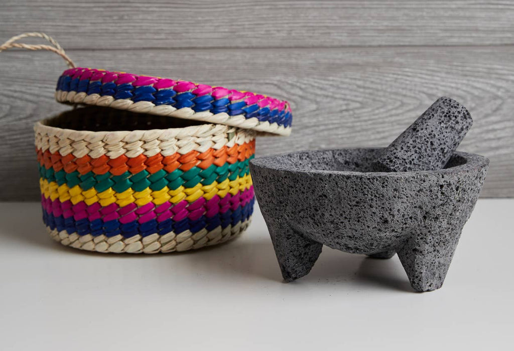 7'' Molcajete with Tortilla Basket