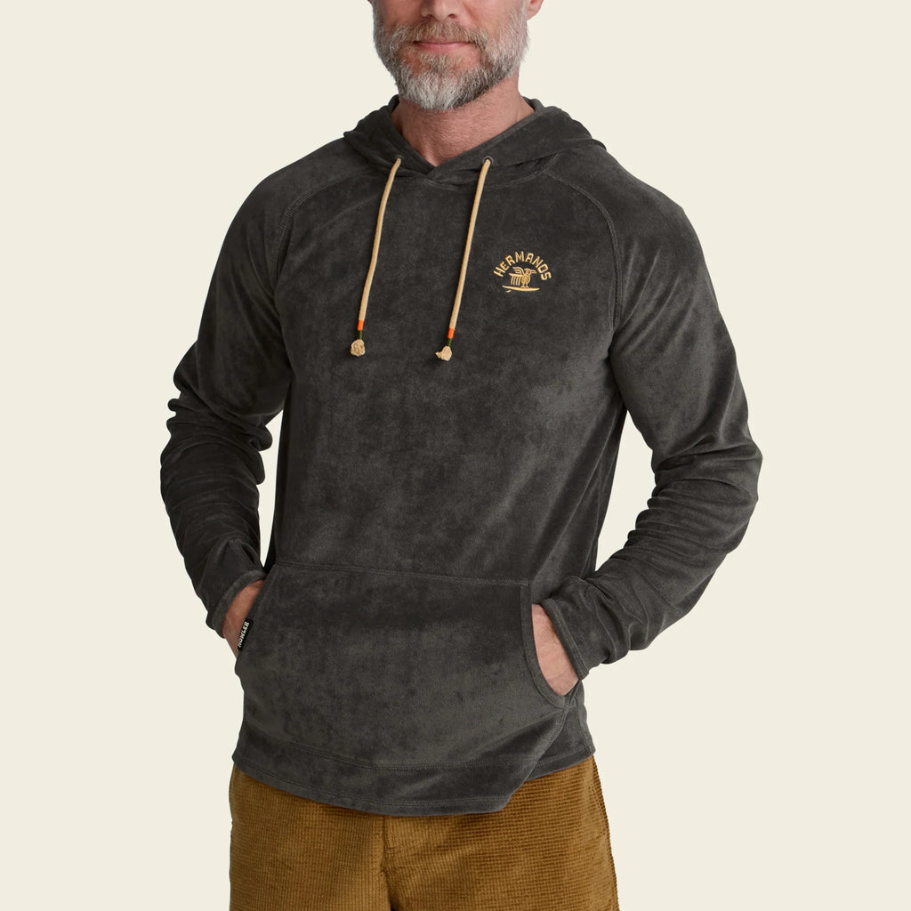 Terrycloth Hoodie - Surfbird - Antique Black