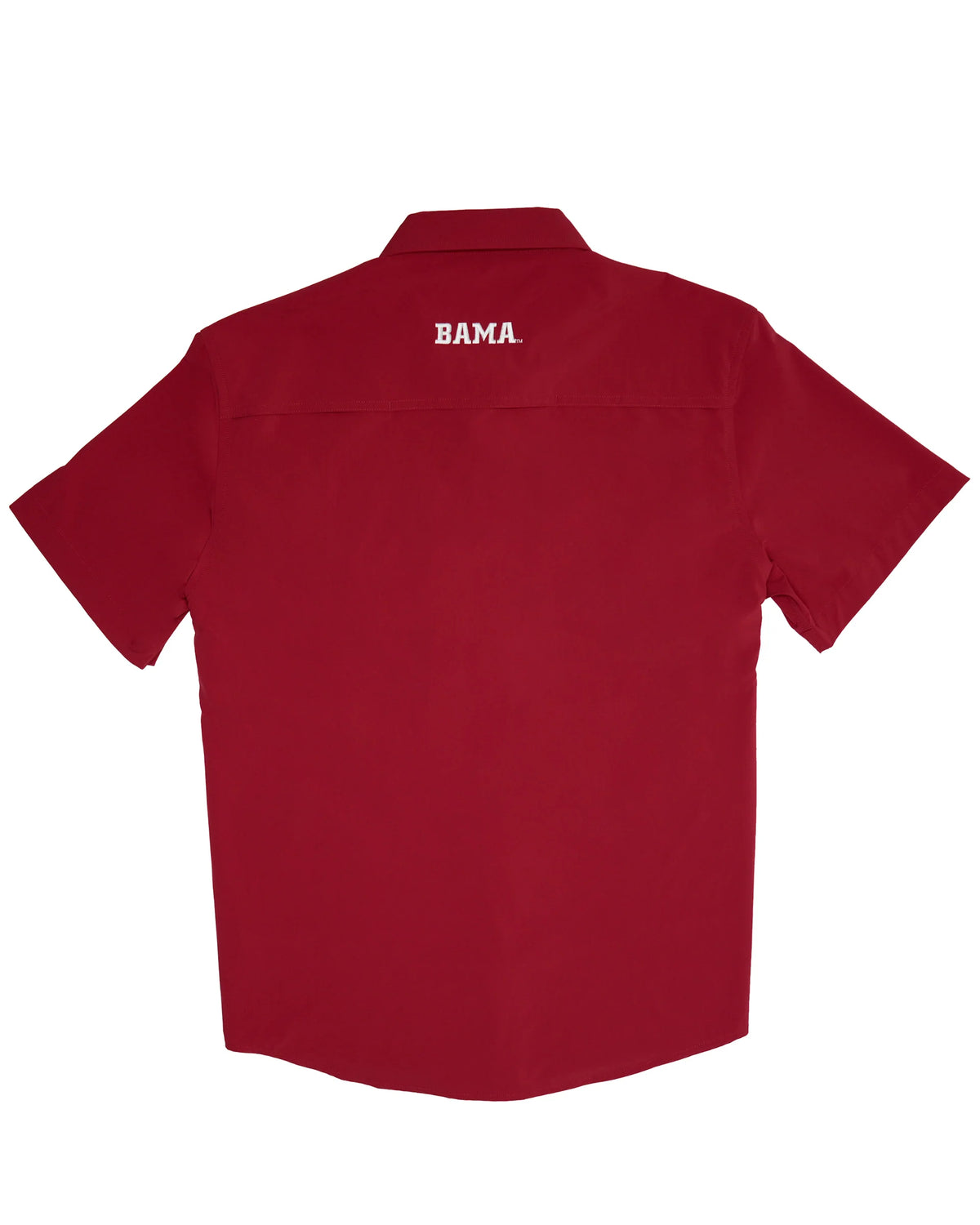 Alabama Tailgater Pearl Snap Button Down Short Sleeve Shirt in Red