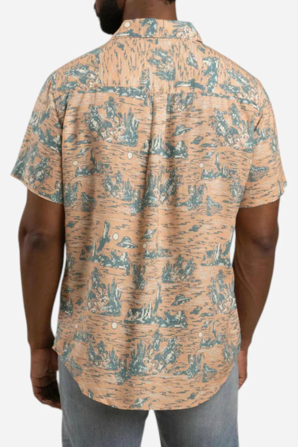 City Slicker Button Up Short Sleeve - Desert Abduction - Coral