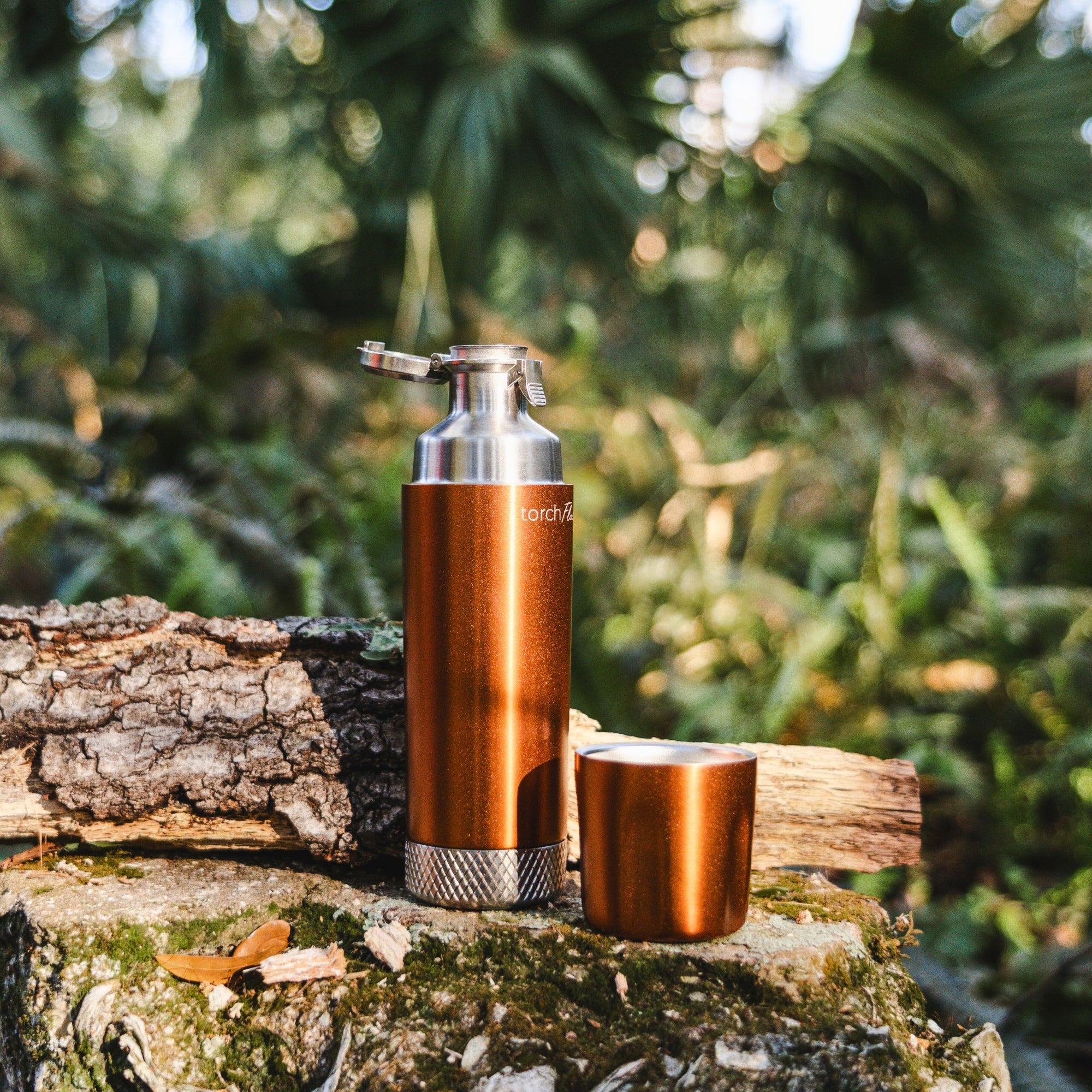 High Camp Torch Flask Gunmetal 9oz - New Flip Lid Technology