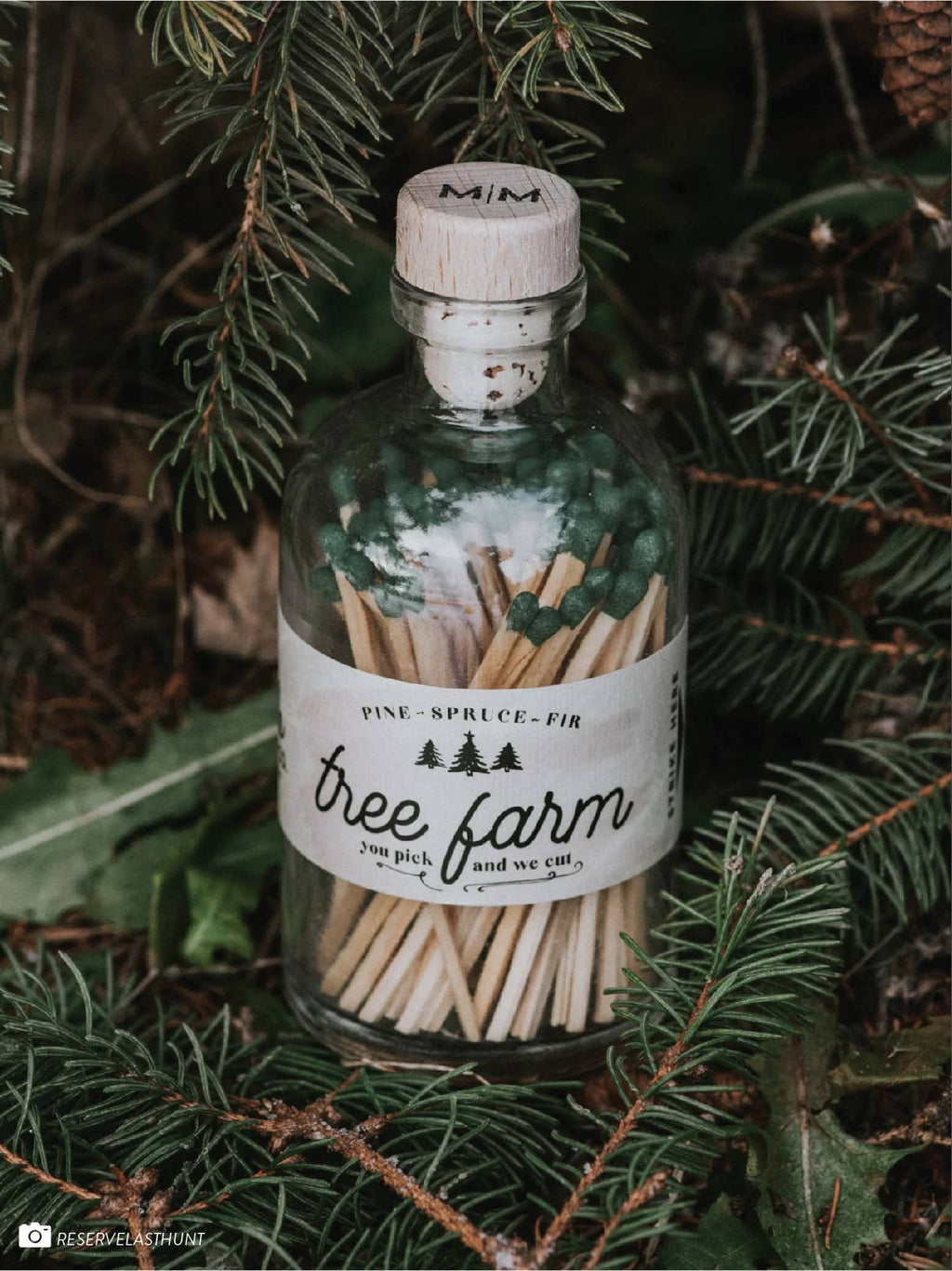 Vintage Apothecary Christmas Tree Farm Matches