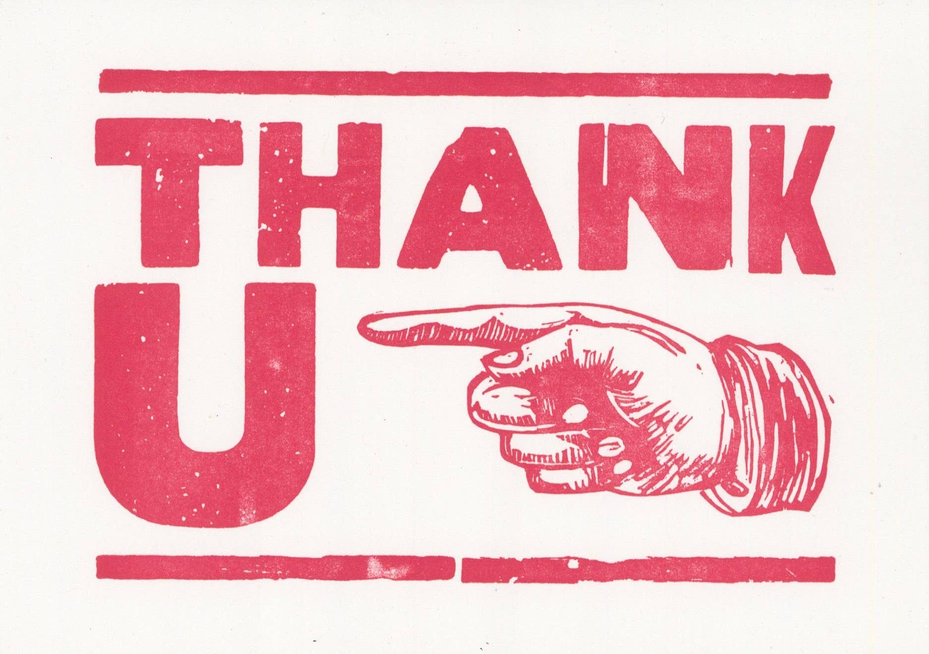 Thank U Manicule Card