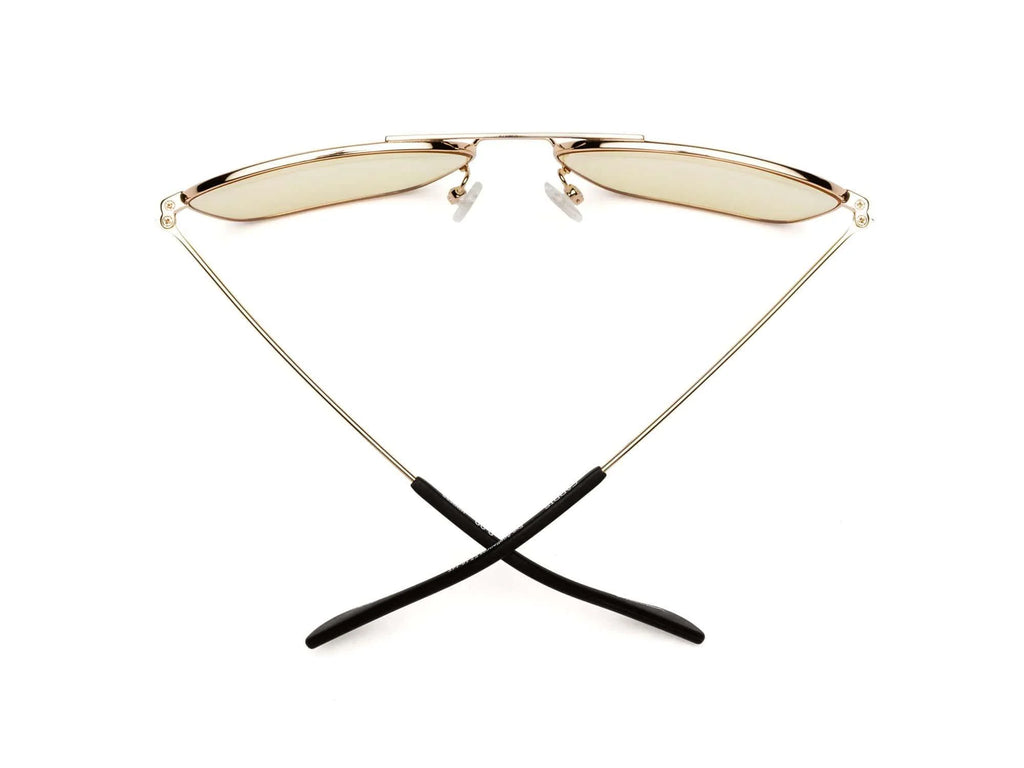 Caddis Hooper Reading Glasses Polished Gold Yellow