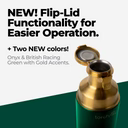 High Camp Torch Flask Gunmetal 9oz - New Flip Lid Technology