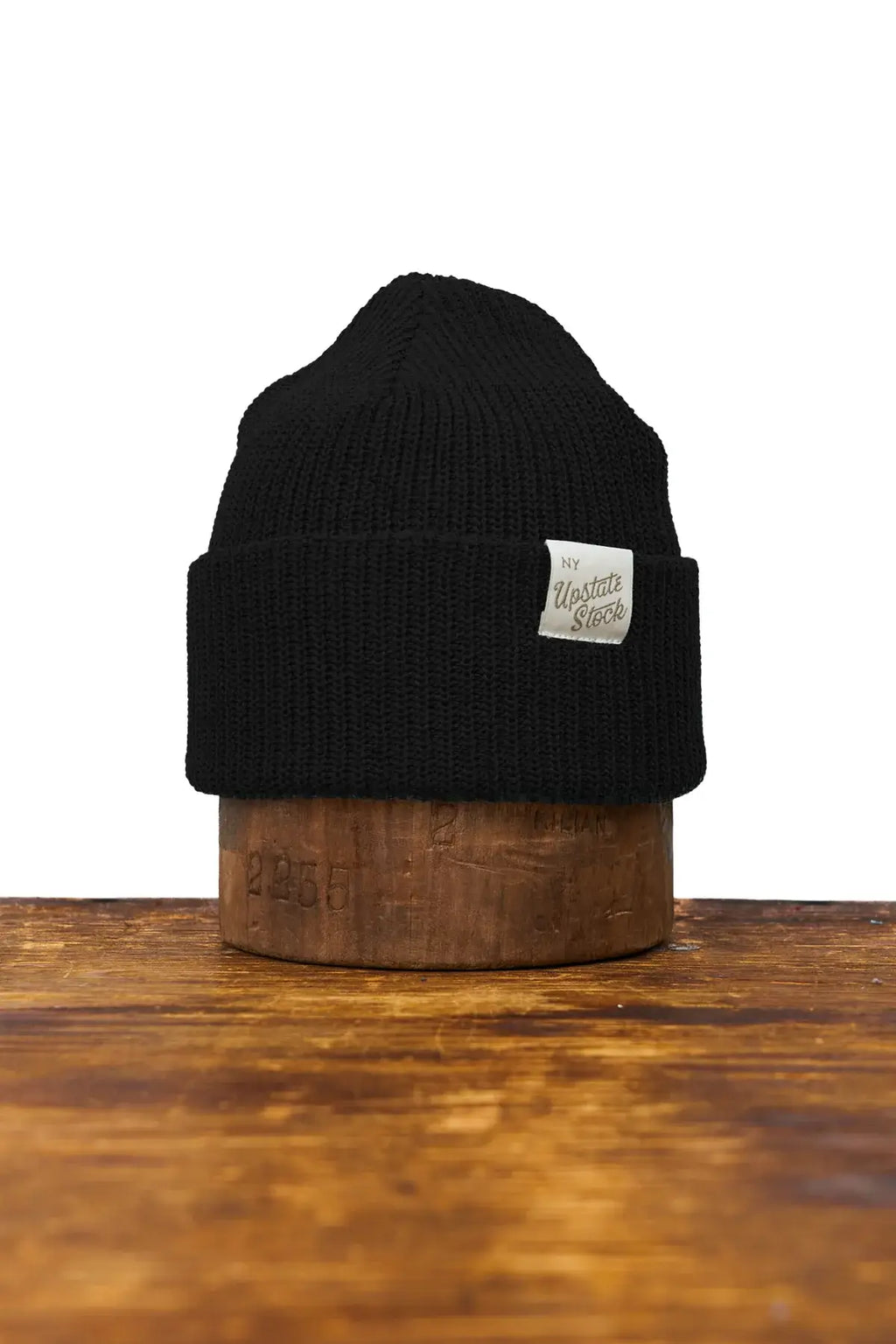 Black Upcycled Cotton Watchcap