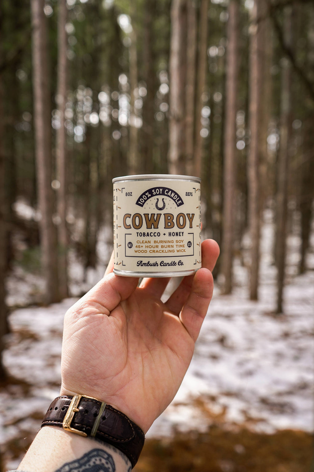 Cowboy "First Edition" | Tobacco + Honey 8oz Soy Candle