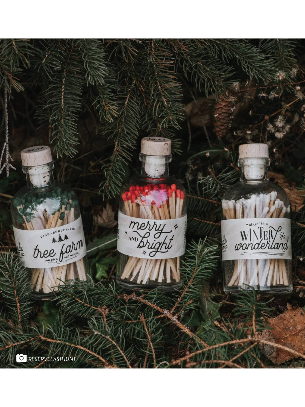 Vintage Apothecary Christmas Tree Farm Matches