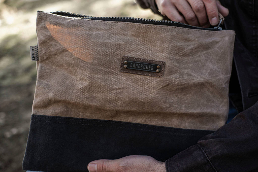 Neelum Zipper Pouch Bag -Waxed Canvas Bag