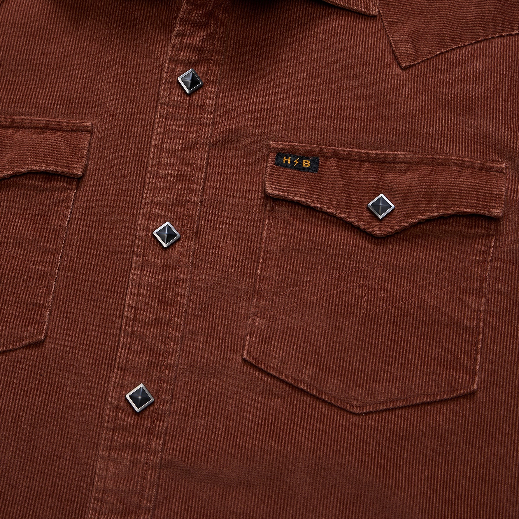 Banning Corduroy Snapshirt - Mink Brown