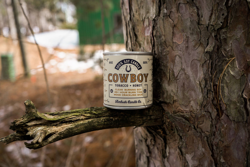 Cowboy "First Edition" | Tobacco + Honey 8oz Soy Candle