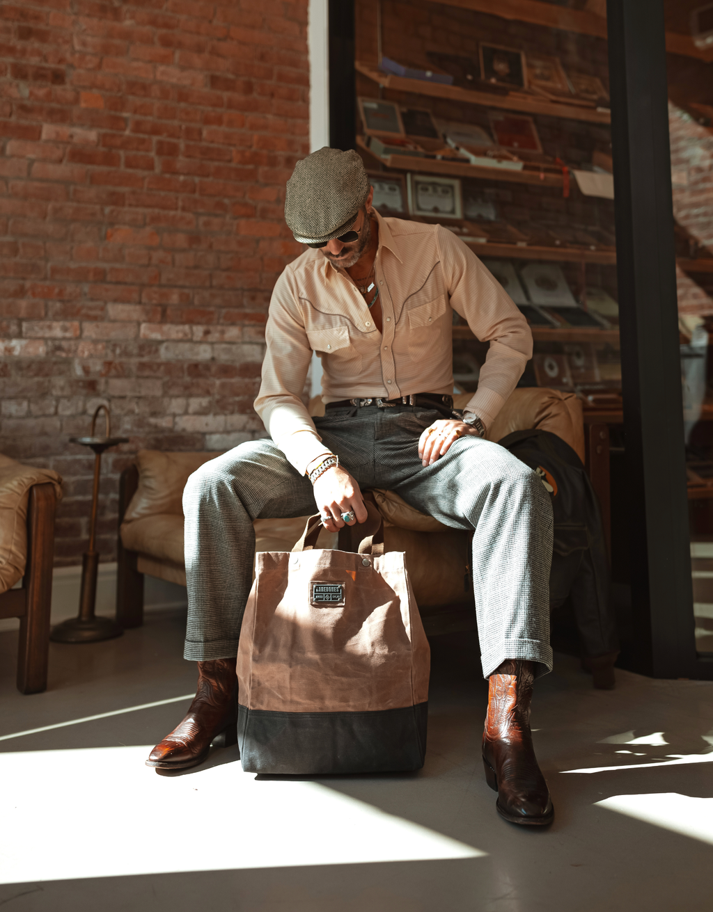 Neelum Oversized Tote Bag -Waxed Canvas Bag