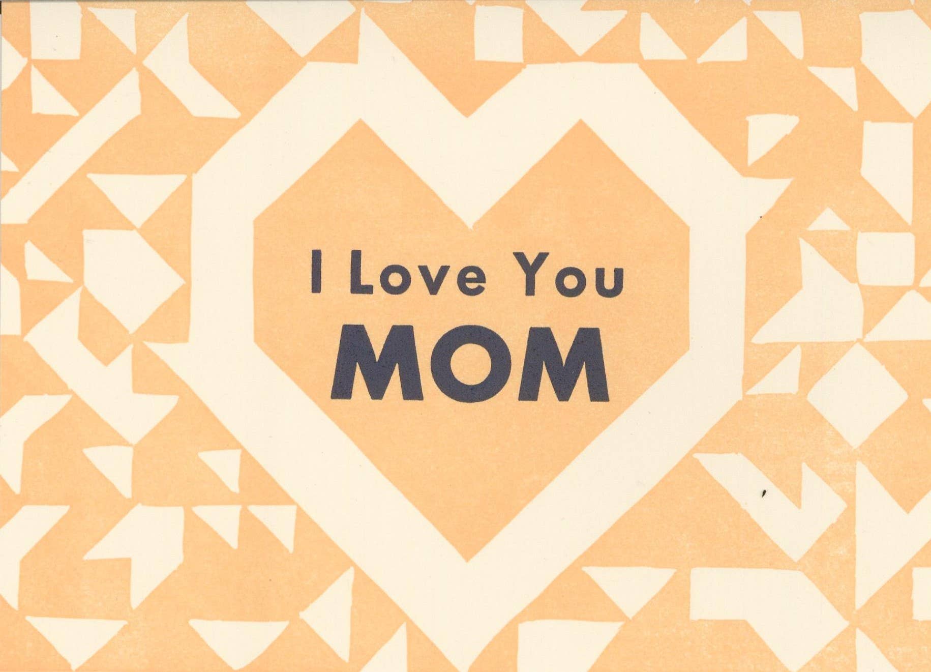 Geometric I Love You Mom Card