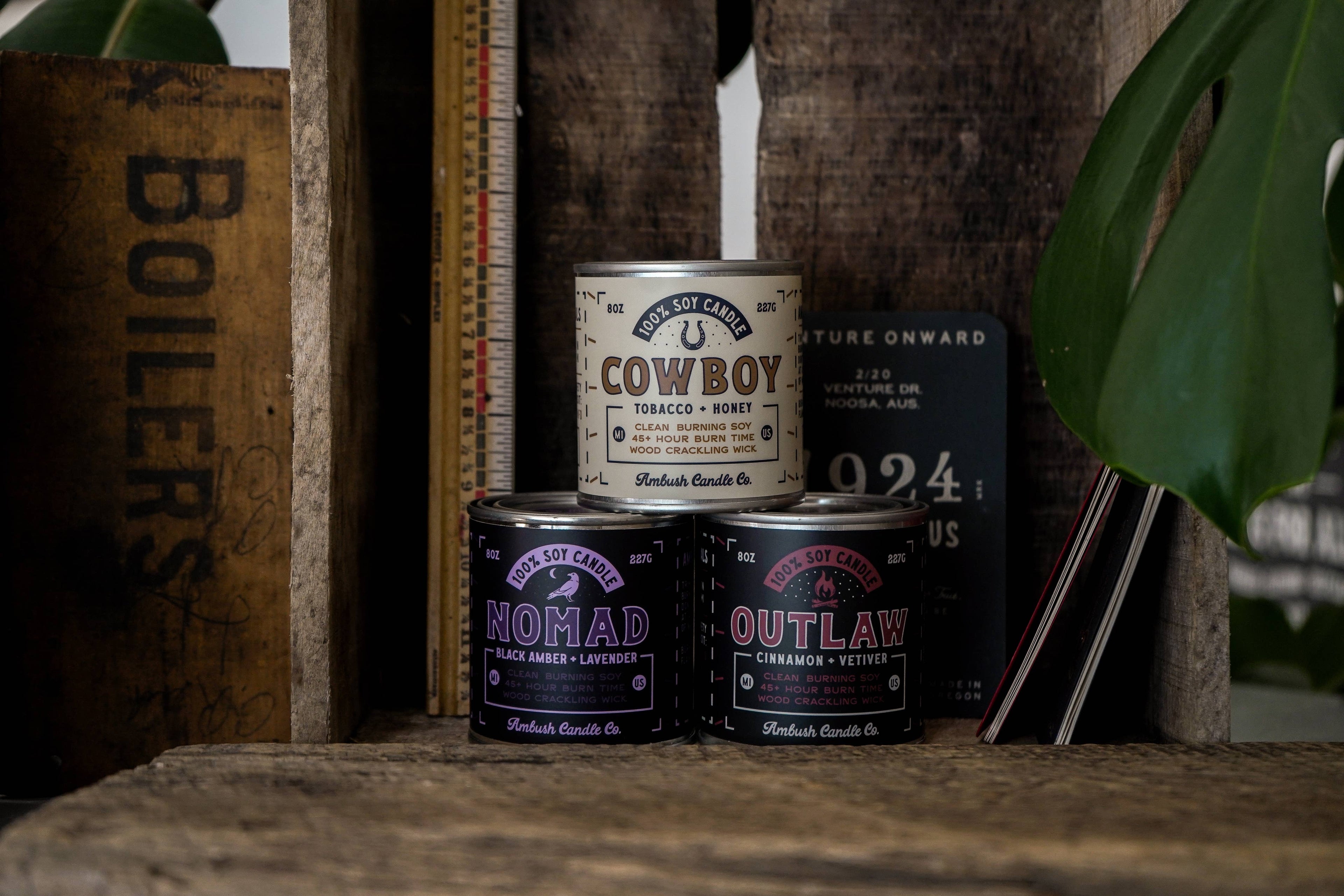 Cowboy "First Edition" | Tobacco + Honey 8oz Soy Candle