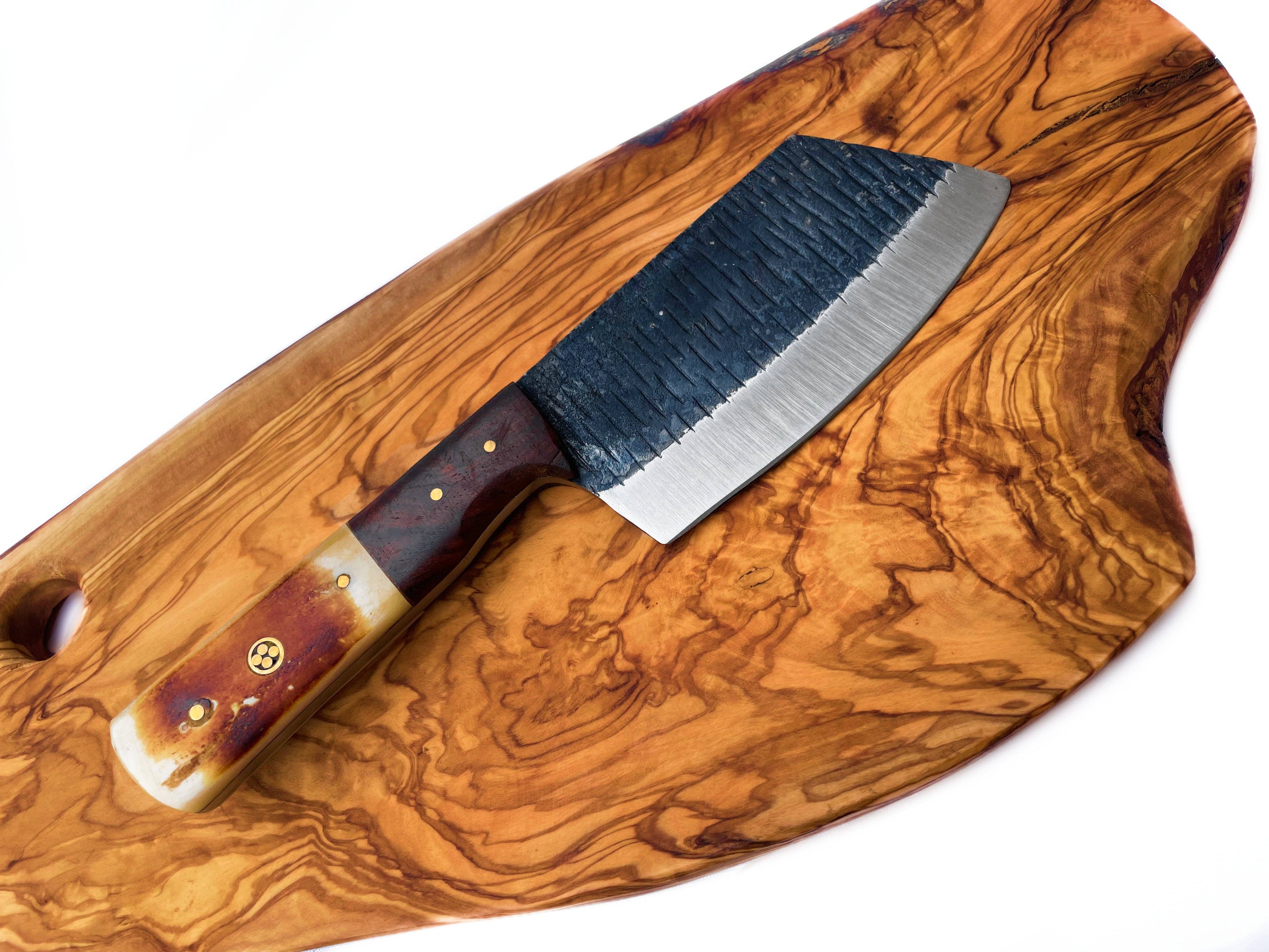 Handmade Carbon Steel Cleaver for Kitchen & Outdoor use by Titan International Knives TC-038