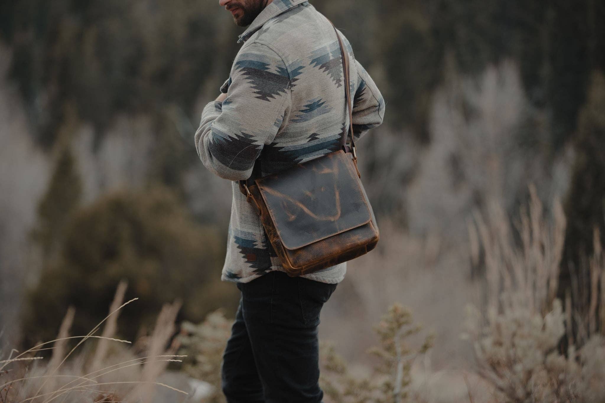 Cordova Buffalo Leather Messenger Bag