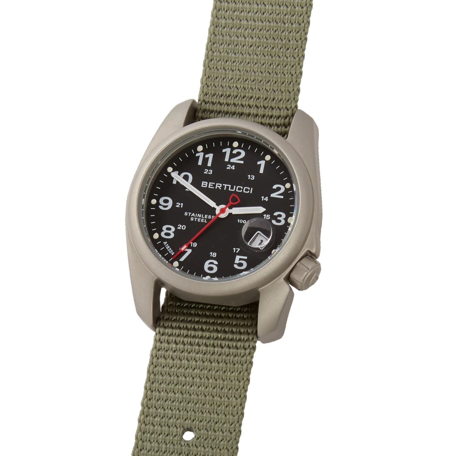 BERTUCCI A-1S SUPER FIELD™ - BLACK DIAL W/ DEFENDER DRAB NYLON BAND