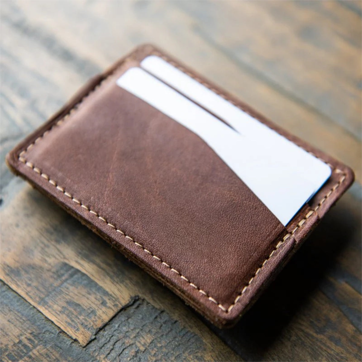The Levi Fine Leather Magnetic Money Clip Wallet