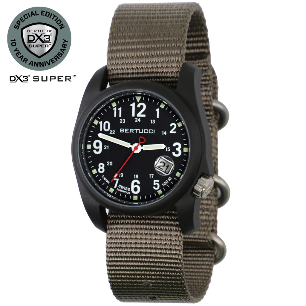 DX3® SUPER™ - BLACK W/ GHOST GRAY™ NYLON BAND