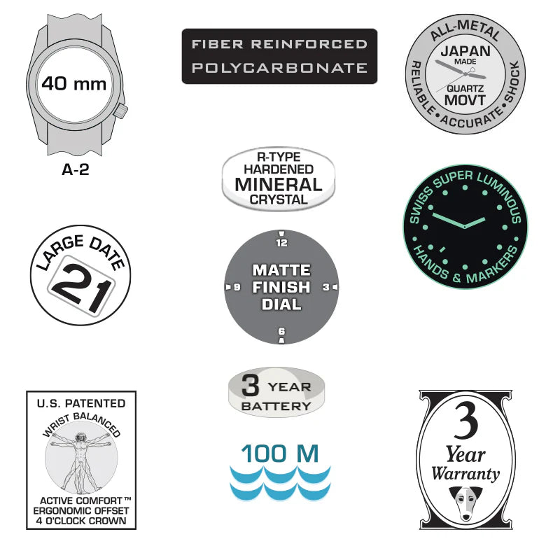 DX3® SUPER™ - BLACK W/ GHOST GRAY™ NYLON BAND