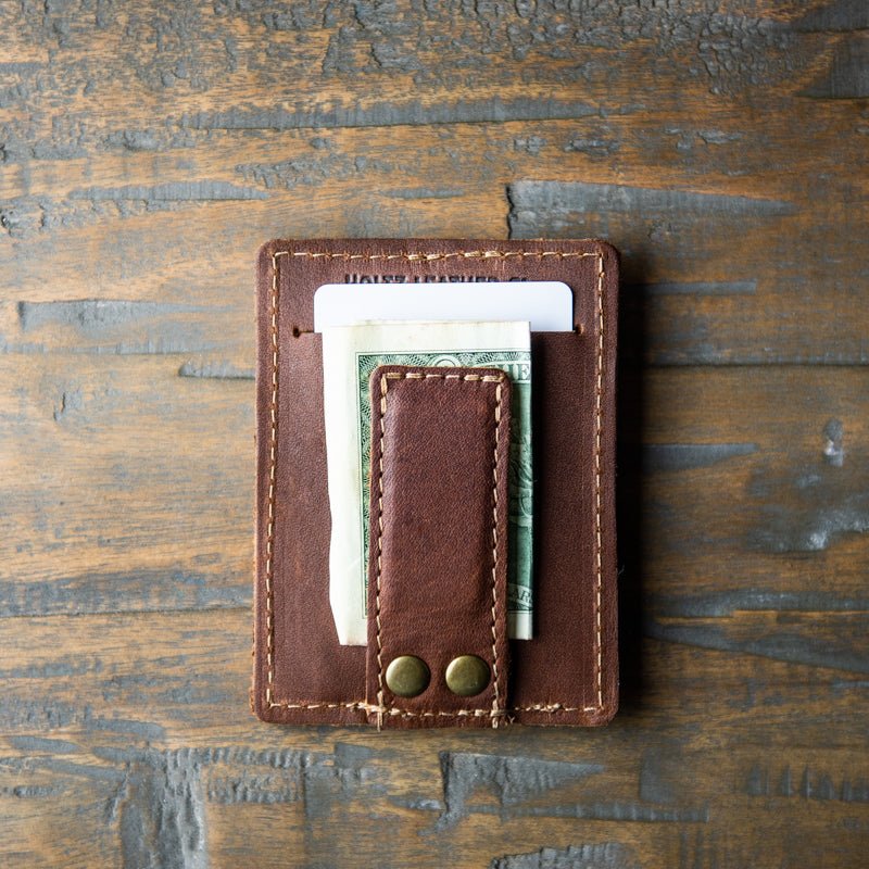 The Levi Fine Leather Magnetic Money Clip Wallet