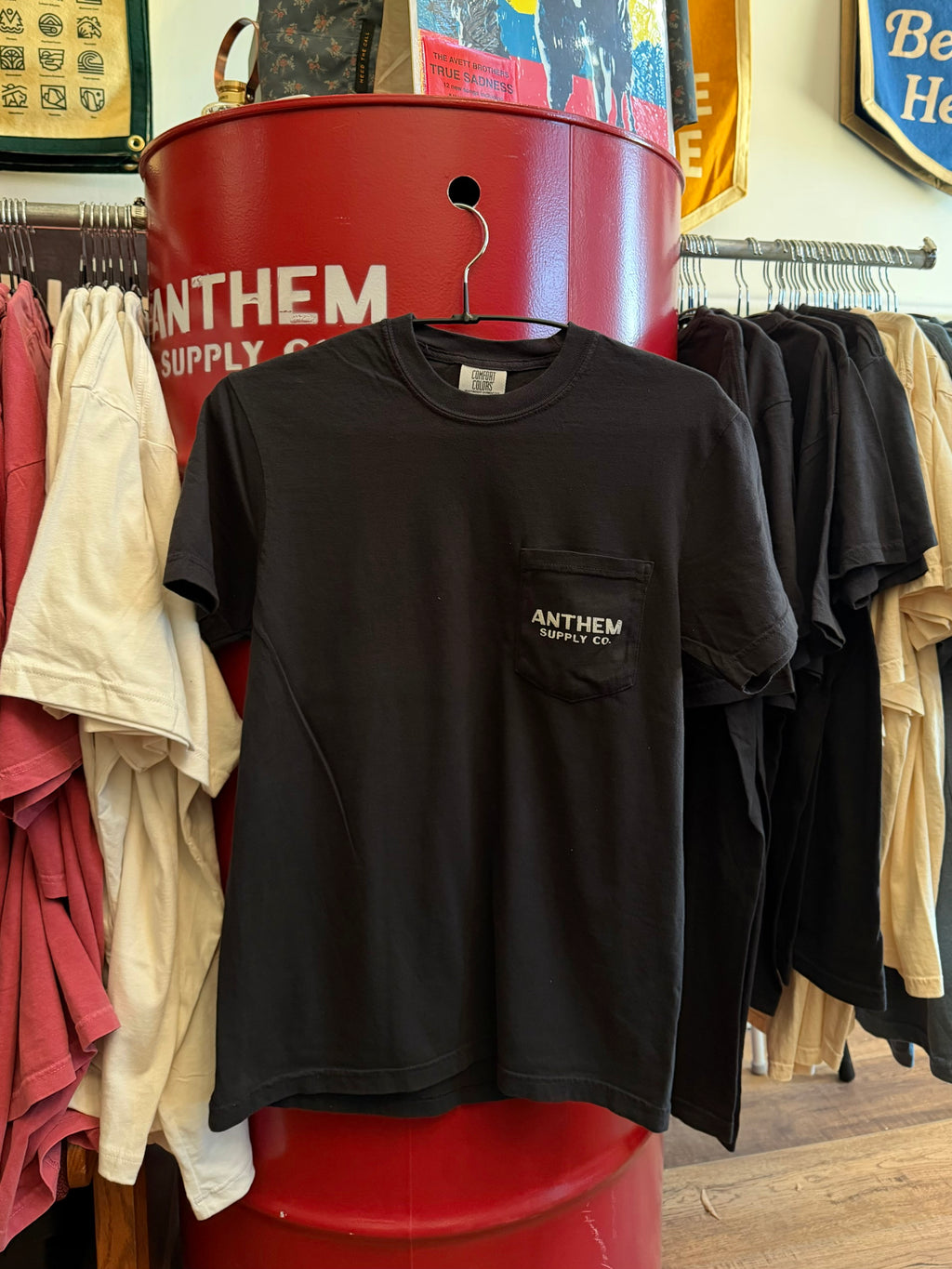 Anthem Supply Co. Pocketed Tee in Black