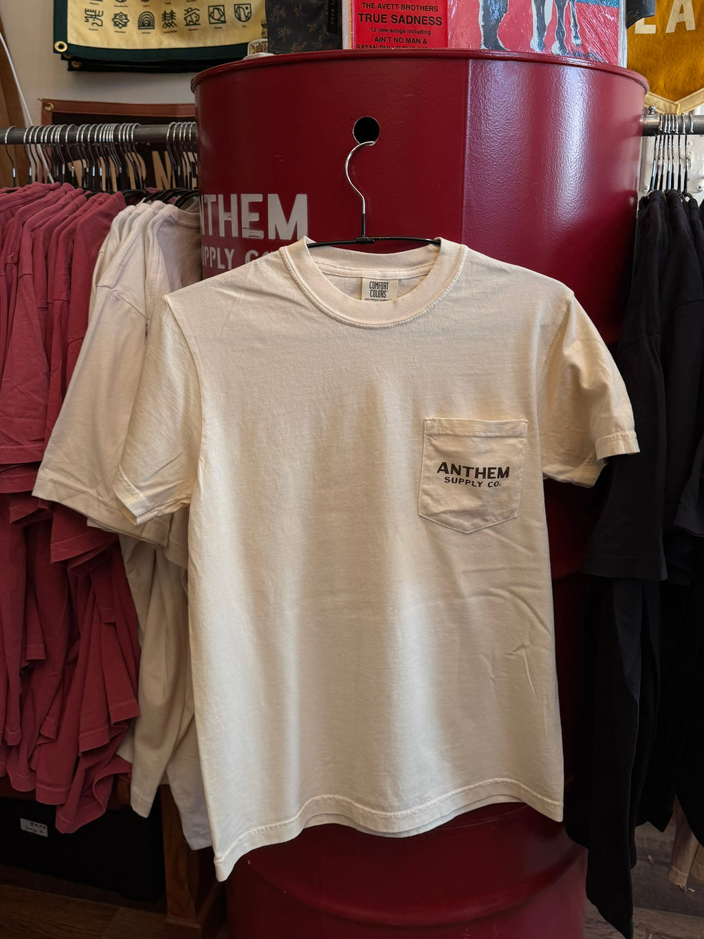 Anthem Supply Co. Pocketed Tee in Ivory