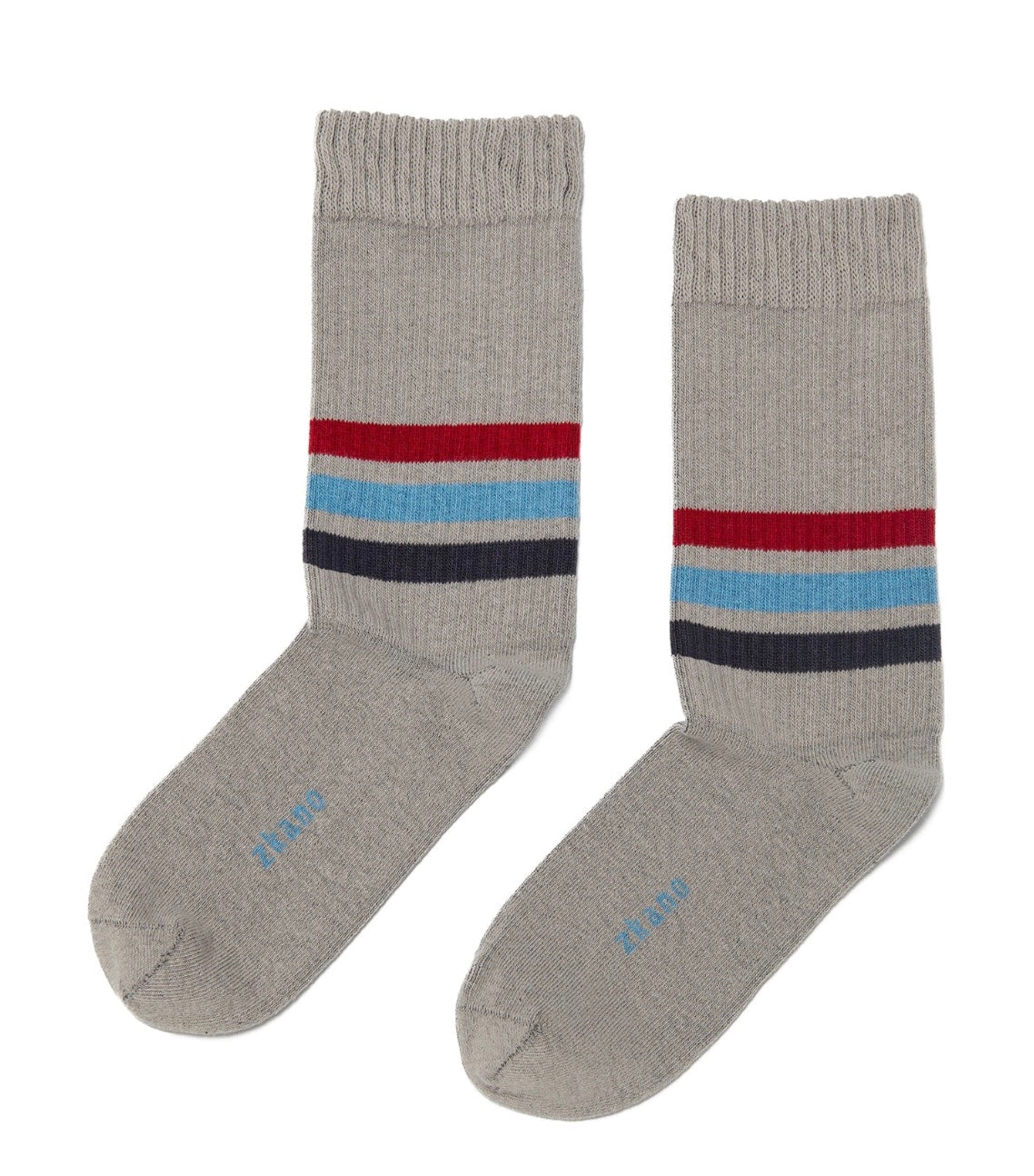 Mid Stripe Heavy Ribbed Crew Sock - Heather